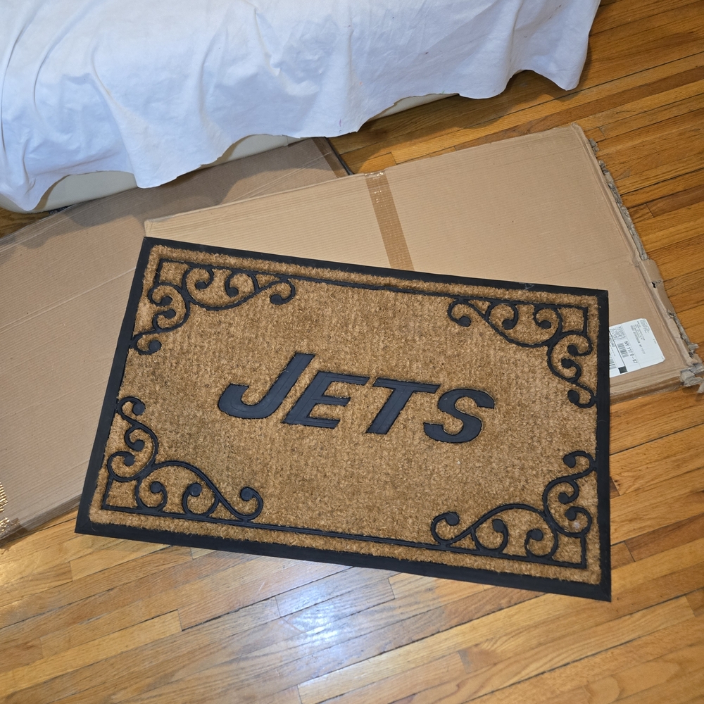 ​The Memory Company NWT New York Jets Outdoor Coir Welcome Door Mat   24" x 39"